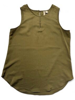 Cato Olive Green Sleeveless Scoop Neck Tank